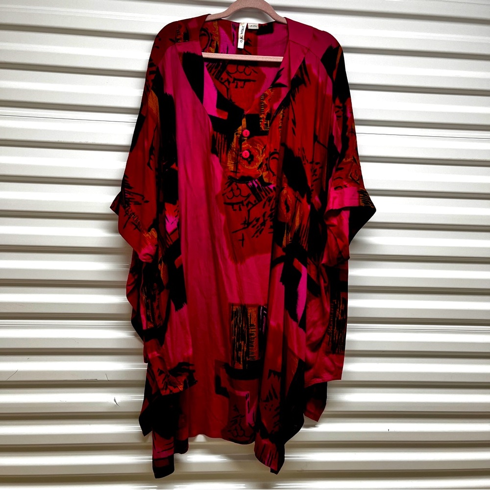 O. K. Mike Graphic Print Kaftan